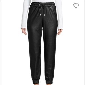 Anthropologie - Bagatelle Faux-Leather Joggers